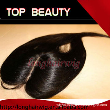 Instock natural color silky straight human hair center part lace closure